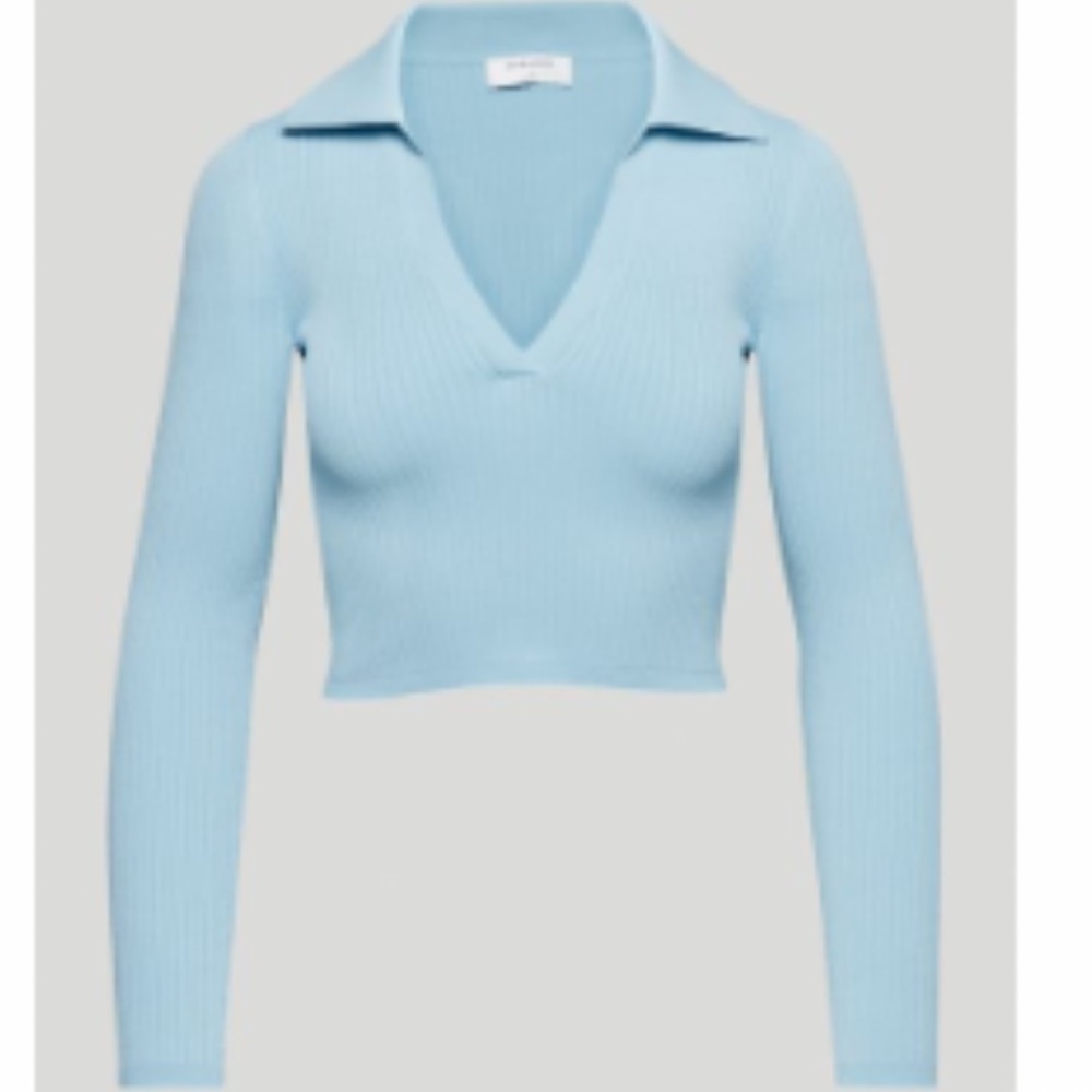 Light Blue Long Sleeve Women's Top